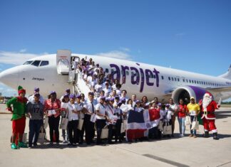 ARAJET HACE VUELO DE RECONOCIMIENTO A LA ROMANA DESDE BOGOTÁ