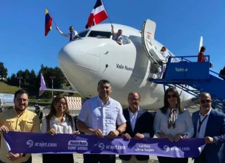 Arajet inaugura vuelos directos entre Santiago y Medellín