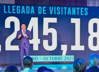 Llegan al país 8,245,189 turistas al mes de octubre