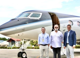 Exhiben el avión ejecutivo más moderno de Gulfstream