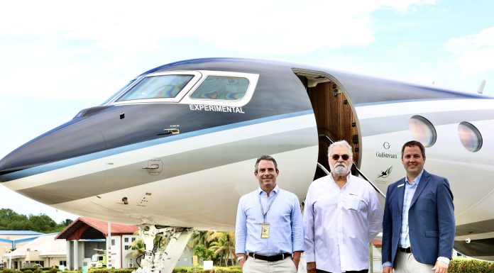 Exhiben el avión ejecutivo más moderno de Gulfstream